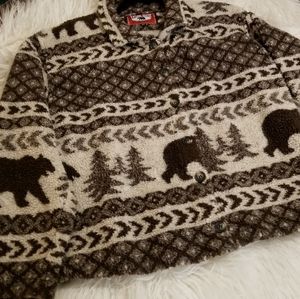 True Grit Bear Print Sweater